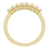 14K Yellow 3/8 CTW Natural Diamond Anniversary Band